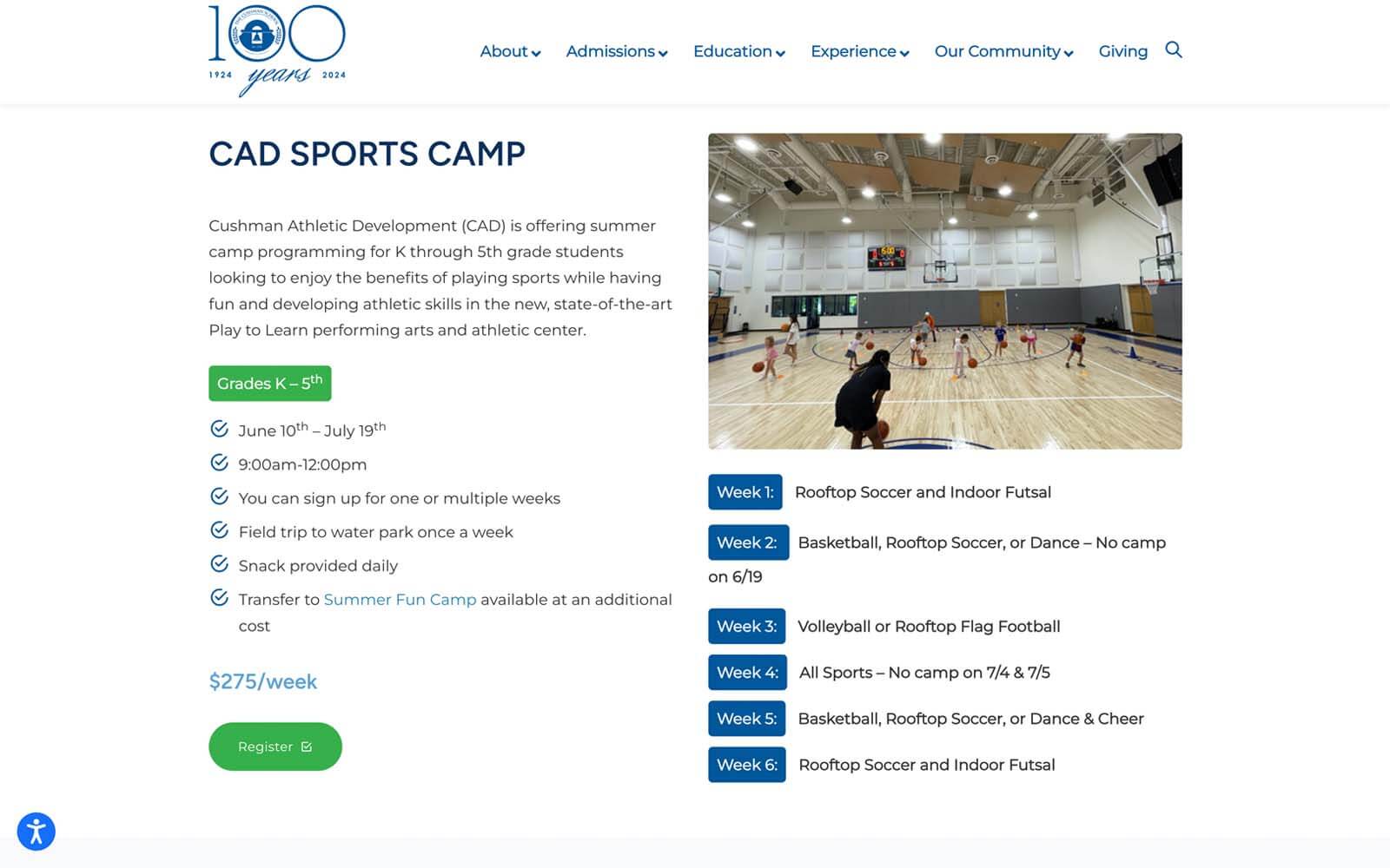 The Cushman School: Summer Programs