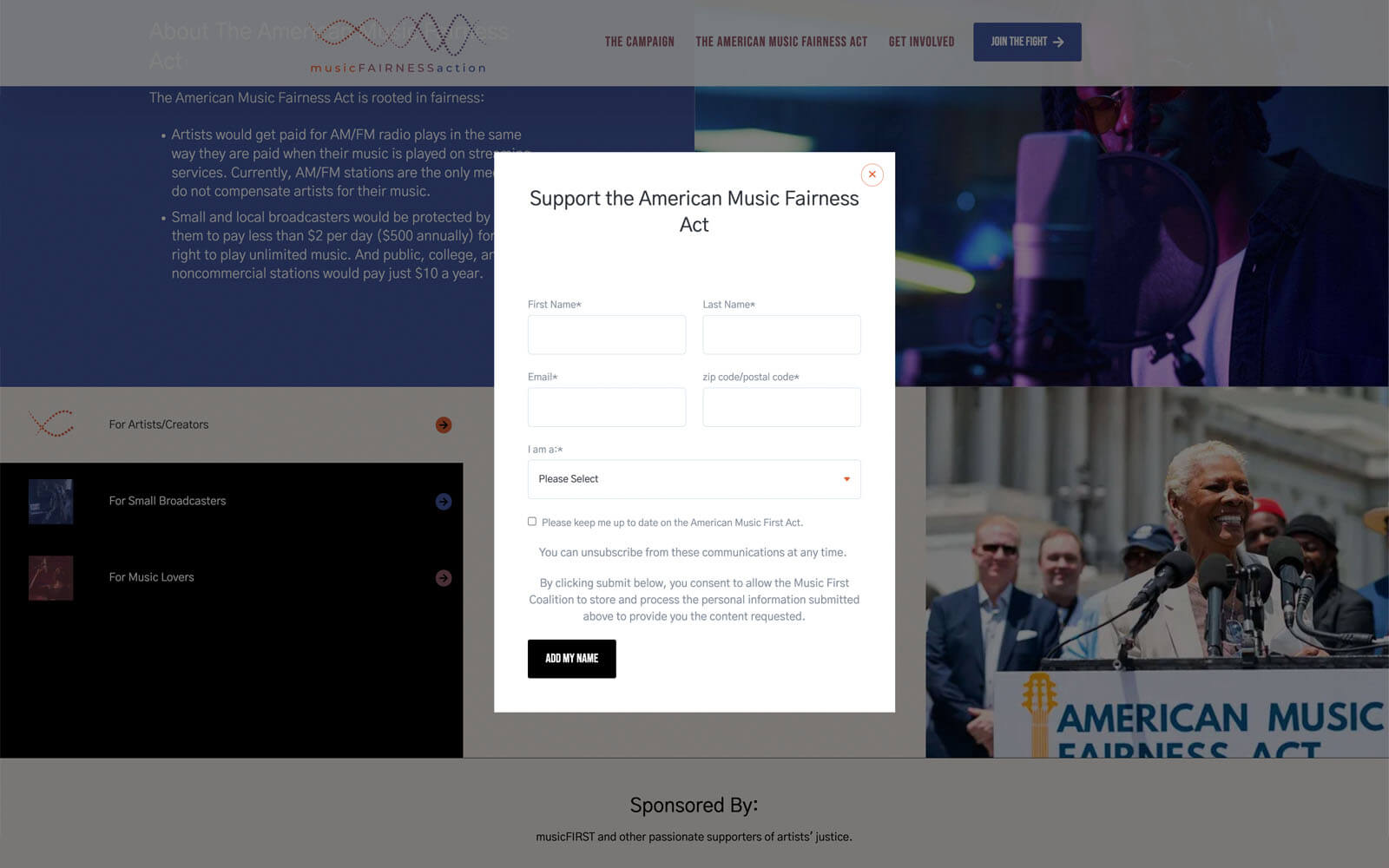 musicfirst Sign Up