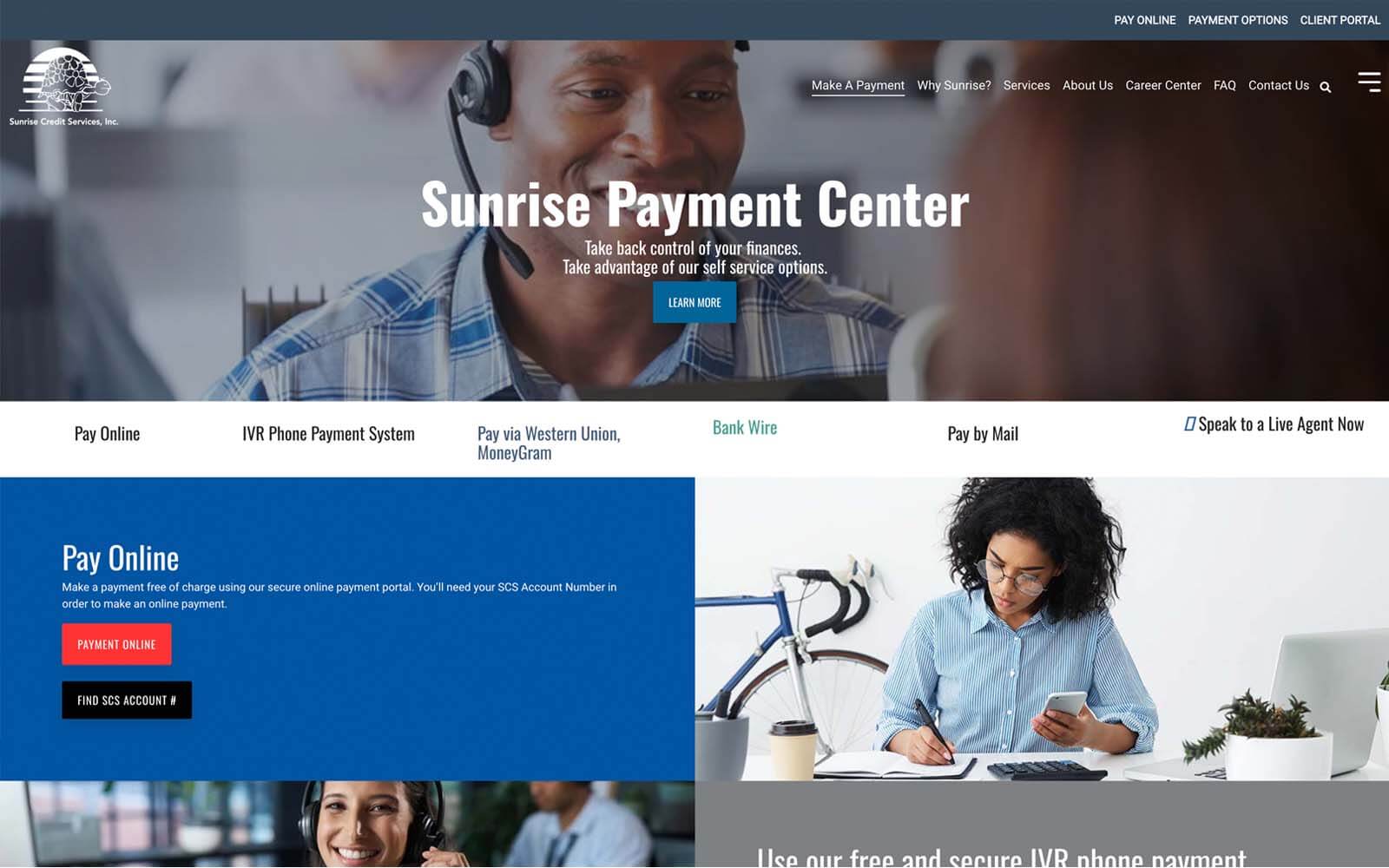 Sunrise Credit Services, Inc. Payment Center